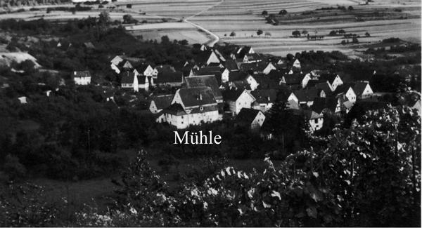 1937: Das Dorf Richtung Fakler-Mühle gesehen